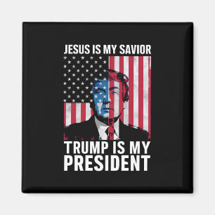 Jesus ist mein Retter Trump ist mein Präsident 202 Magnet