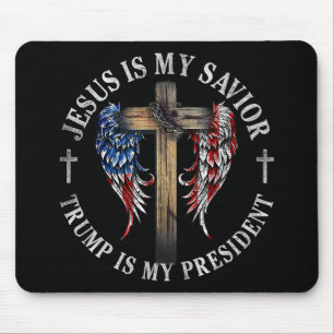 Jesus ist mein Retter Trump ist mein Präsident 202 Mousepad