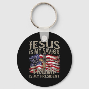 Jesus ist mein Retter Trump ist mein Präsident 202 Schlüsselanhänger
