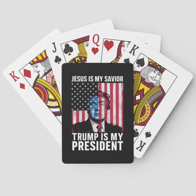 Jesus ist mein Retter Trump ist mein Präsident 202 Spielkarten (Rückseite)