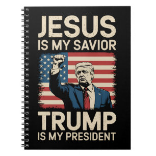 Jesus ist mein Retter Trump ist mein Präsident 47  Notizblock