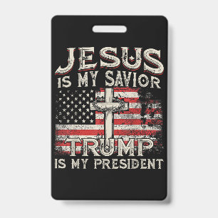 Jesus ist mein Retter Trump ist mein Präsident Ame Ausweis
