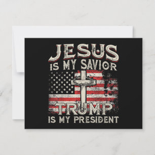 Jesus ist mein Retter Trump ist mein Präsident Ame Feiertagskarte