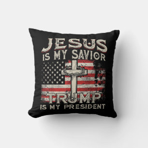 Jesus ist mein Retter Trump ist mein Präsident Ame Kissen