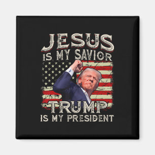 Jesus ist mein Retter Trump ist mein Präsident Ame Magnet