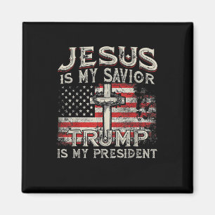 Jesus ist mein Retter Trump ist mein Präsident Ame Magnet