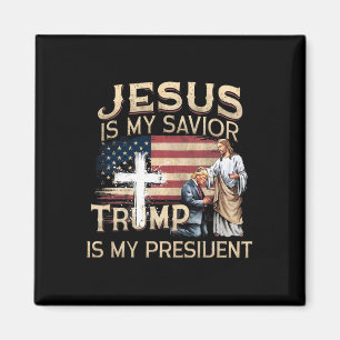 Jesus ist mein Retter Trump ist mein Präsident Ame Magnet