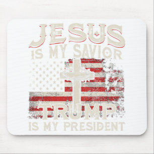 Jesus ist mein Retter Trump ist mein Präsident Ame Mousepad