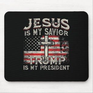 Jesus ist mein Retter Trump ist mein Präsident Ame Mousepad
