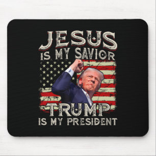 Jesus ist mein Retter Trump ist mein Präsident Ame Mousepad