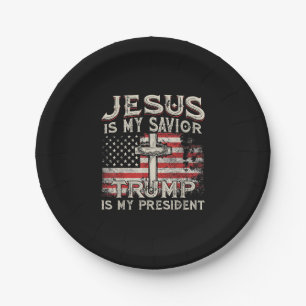 Jesus ist mein Retter Trump ist mein Präsident Ame Pappteller