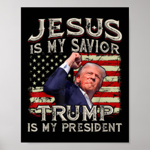 Jesus ist mein Retter Trump ist mein Präsident Ame Poster