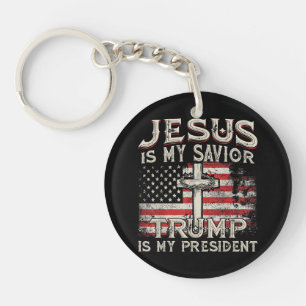 Jesus ist mein Retter Trump ist mein Präsident Ame Schlüsselanhänger