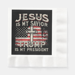 Jesus ist mein Retter Trump ist mein Präsident Ame Serviette