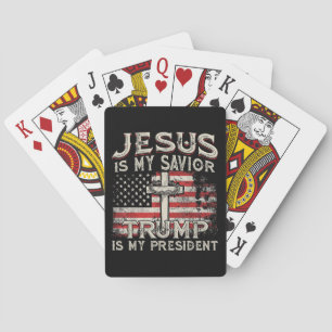 Jesus ist mein Retter Trump ist mein Präsident Ame Spielkarten