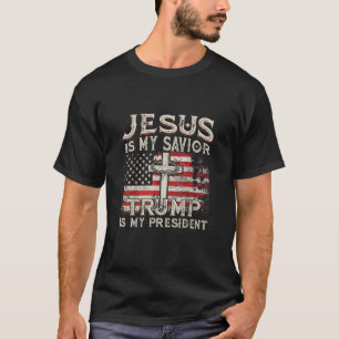 Jesus ist mein Retter Trump ist mein Präsident Ame T-Shirt