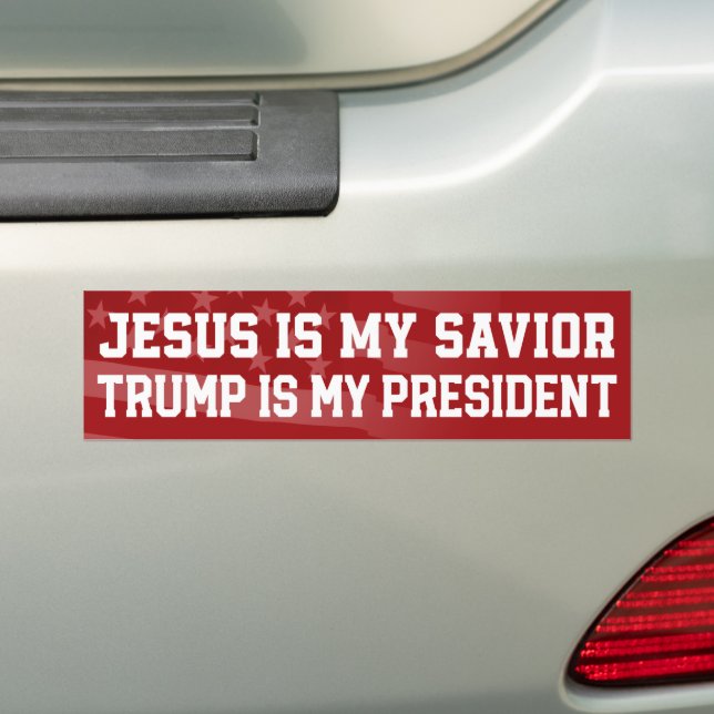 Jesus ist mein Retter Trump ist mein Präsident Autoaufkleber (Auf Auto)