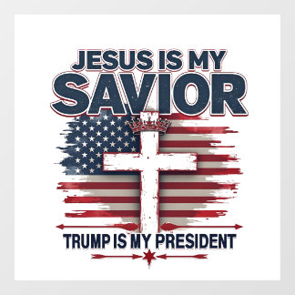 Jesus ist mein Retter Trump ist mein Präsident Fun Fensteraufkleber