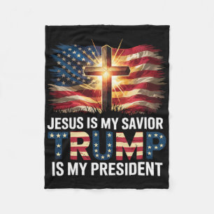 Jesus ist mein Retter Trump ist mein Präsident für Fleecedecke