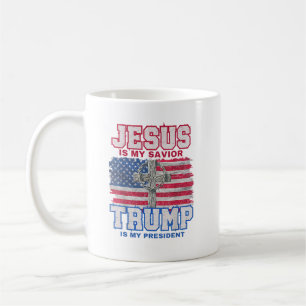 Jesus ist mein Retter Trump ist mein Präsident Kaffeetasse