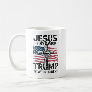 Jesus ist mein Retter Trump ist mein Präsident Kaffeetasse