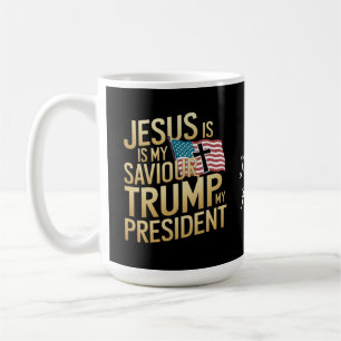 Jesus ist mein Retter, Trump ist mein Präsident Kaffeetasse