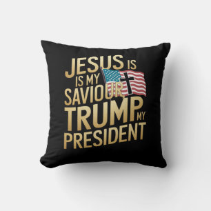Jesus ist mein Retter, Trump ist mein Präsident Kissen