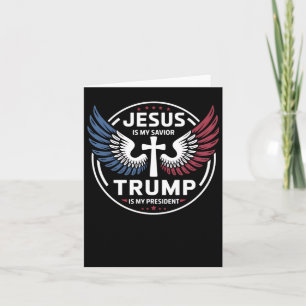 Jesus ist mein Retter Trump ist mein Präsident - P Karte