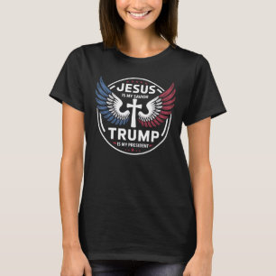 Jesus ist mein Retter Trump ist mein Präsident - P T-Shirt