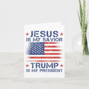 Jesus ist mein Retter Trump ist mein Präsident Ret Karte