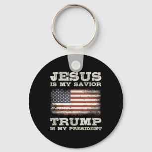 Jesus ist mein Retter, Trump ist mein Präsident Schlüsselanhänger