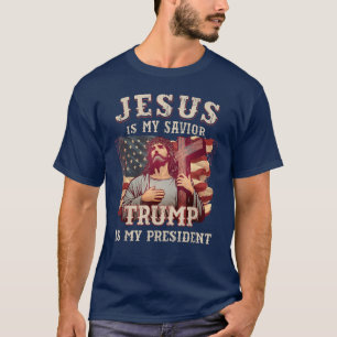 Jesus ist mein Retter Trump ist mein Präsident T-Shirt