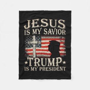 Jesus ist mein Retter Trump ist mein Präsident Tru Fleecedecke