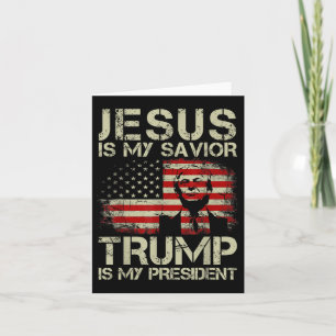 Jesus ist mein Retter Trump ist mein Präsident Tru Karte