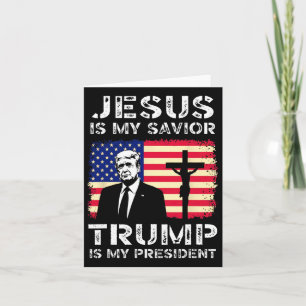 Jesus ist mein Retter Trump ist mein Präsident Tru Karte