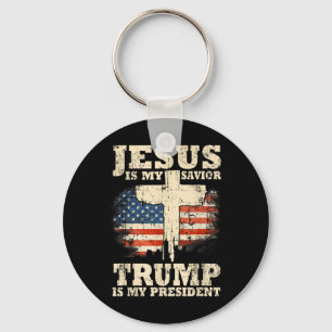 Jesus ist mein Retter Trump ist mein Präsident Tru Schlüsselanhänger