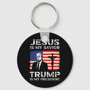 Jesus ist mein Retter Trump ist mein Präsident Tru Schlüsselanhänger