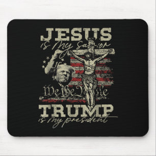 Jesus ist mein Retter - Trump ist mein Präsident U Mousepad