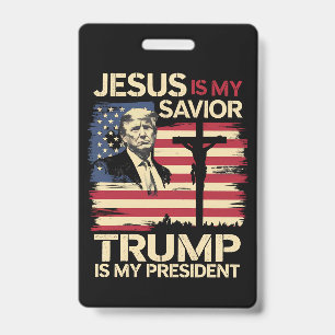 Jesus ist mein Retter Trump ist mein Präsident USA Ausweis