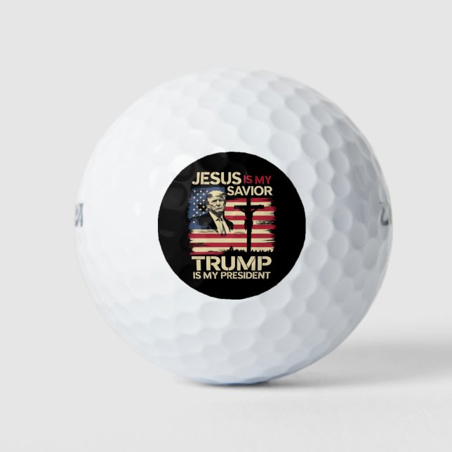 Jesus ist mein Retter Trump ist mein Präsident USA Golfball (Vorderseite)