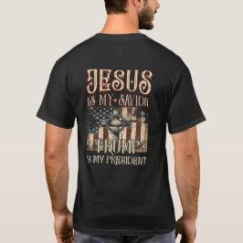 Jesus ist mein Retter Trump ist mein Präsident USA T-Shirt