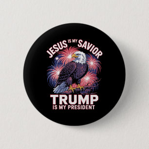 Jesus ist mein Retter Trump ist mein religiöser Pr Button