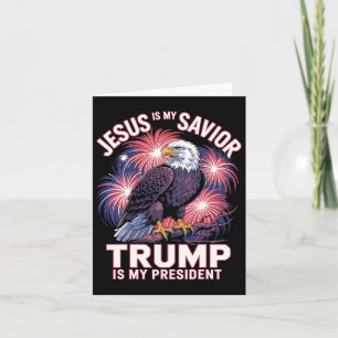 Jesus ist mein Retter Trump ist mein religiöser Pr Karte
