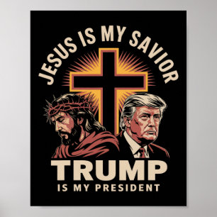 Jesus ist mein Retter Trump ist mein religiöser Pr Poster