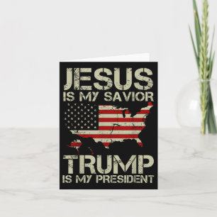 Jesus ist mein Retter Trump ist mein Shirt für den Karte