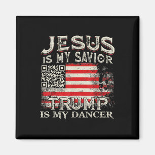 Jesus ist mein Retter Trump ist mein Tänzer Qr Tru Magnet