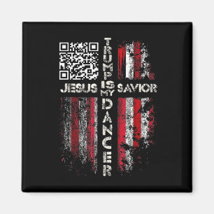 Jesus ist mein Retter Trump ist mein Tänzer Qr Tru Magnet