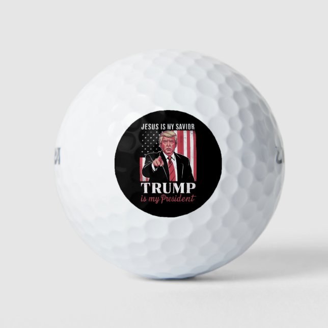 Jesus ist mein Retter Trump ist meine Präsidentenw Golfball (Vorderseite)