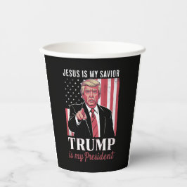 Jesus ist mein Retter Trump ist meine Präsidentenw Pappbecher