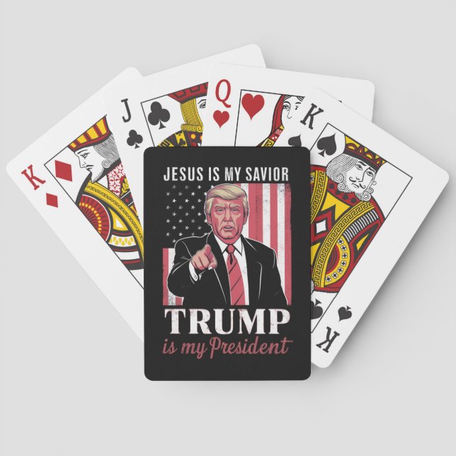 Jesus ist mein Retter Trump ist meine Präsidentenw Spielkarten (Rückseite)